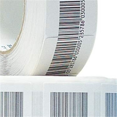 2000 Adhesive Labels RF 8.2 MHz 5 X 5 Cm Security Labels RF With Dummy Barcode Deactivatable Goods Safety Item Security