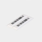 White Barcode Store Shop AM Soft Anti Theft Security Labels 58kHz 1.9mm Thickness